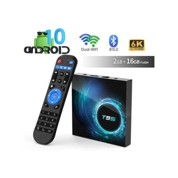 T 95 – Box TV 6K Android 10 – 2Go RAM – 16Go Mémoire